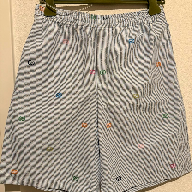 Gucci Seersucker GG Shorts Light Blue
