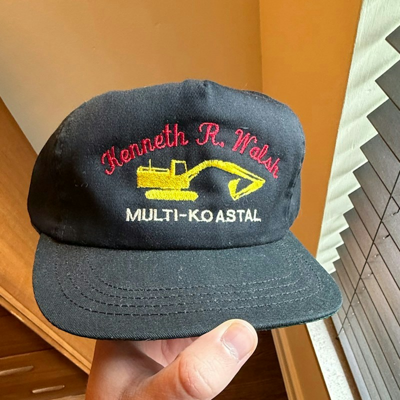 Vintage Excavation Embroidered Snapback Hat Black