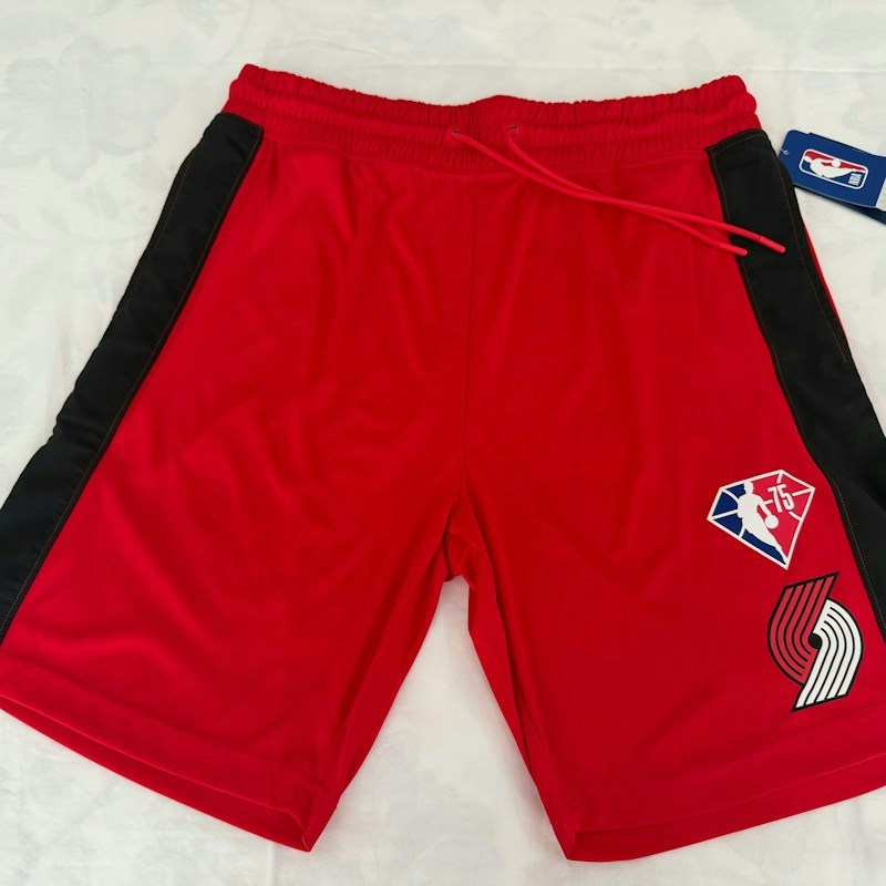 Fanatics Portland Trail Blazers NBA 75th Anniversary From Downtown Shorts Red