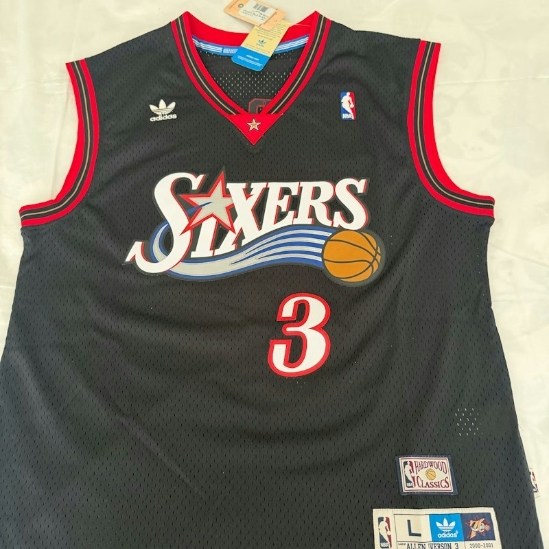 Adidas Allen Iverson Philadelphia 76ers Hardwood Classics 2000-01 Jersey Black