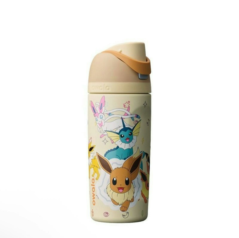 Owala x Pokémon FreeSip Insulated Stainless Steel Water Bottle Eevee Evolutions