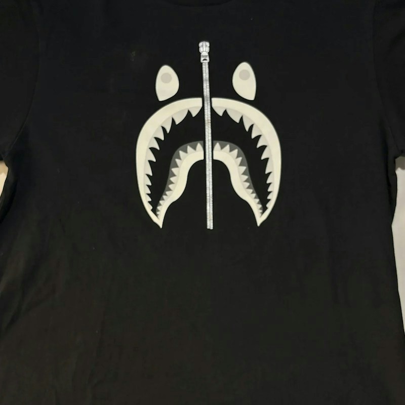 A Bathing Ape Shark Full Zip T-Shirt Black