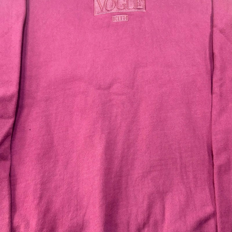 Kith x Vogue Embroidered Logo Sweatshirt Pink