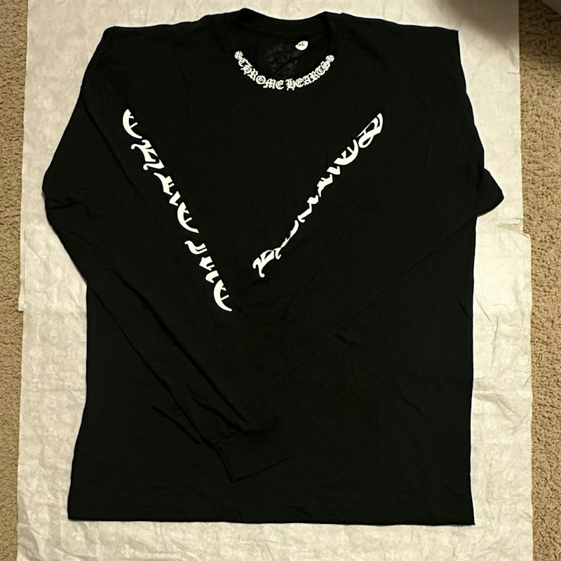 Chrome Hearts Horseshoe Cross Long Sleeve T-Shirt Black