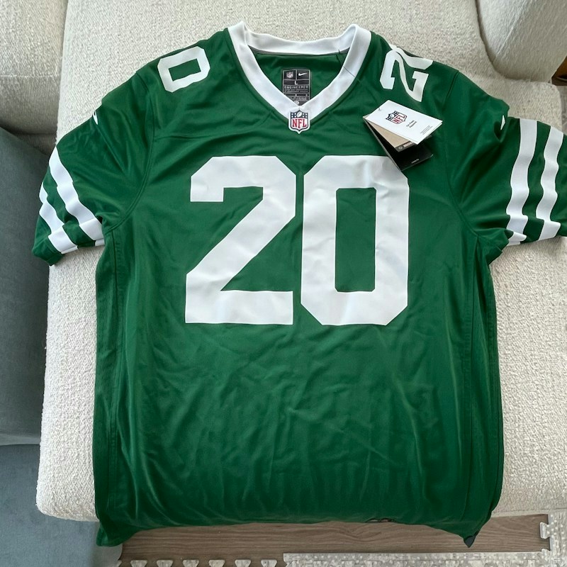 Nike New York Jets Breece Hall 20 Jersey Green