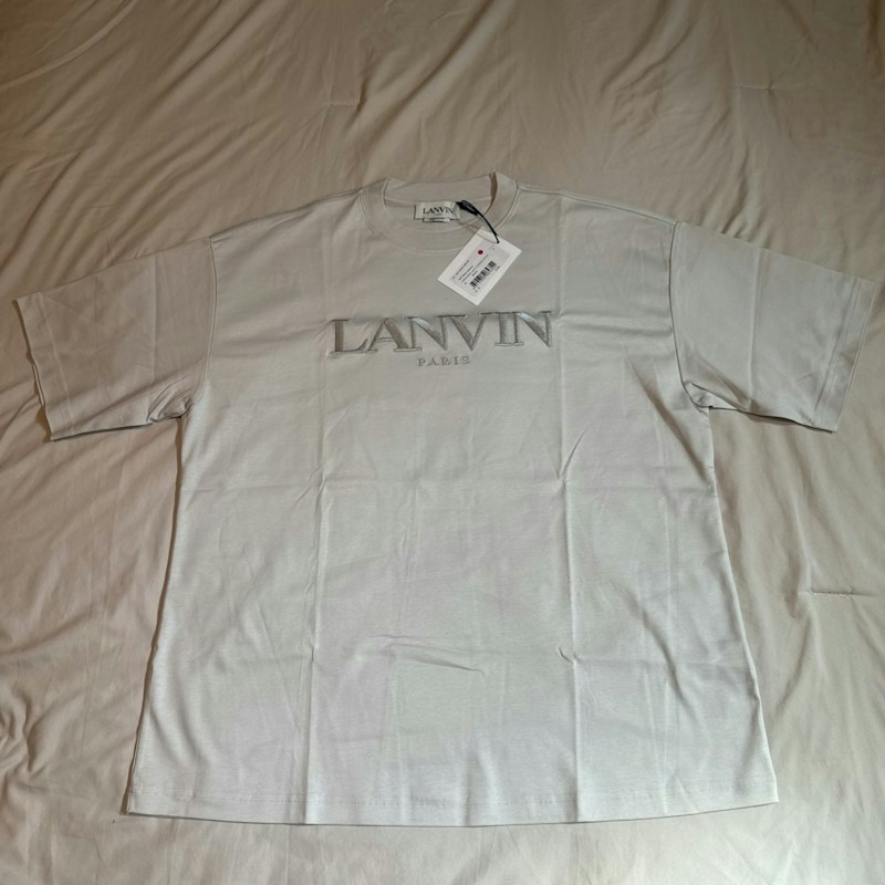 Lanvin Embroidered Oversize T-Shirt Mastic