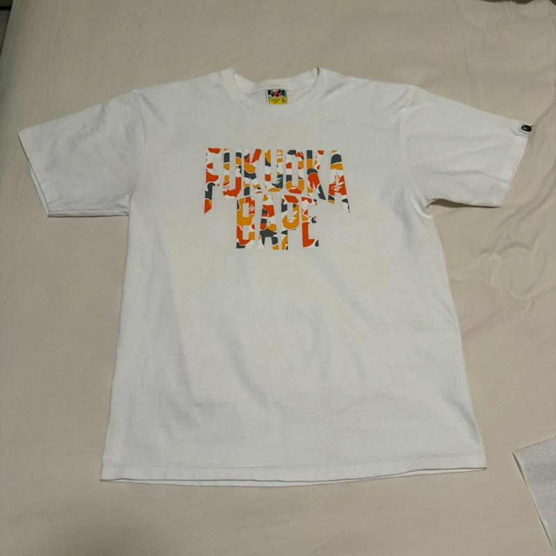 A Bathing Ape Fukuoka Bape Camo T-Shirt White