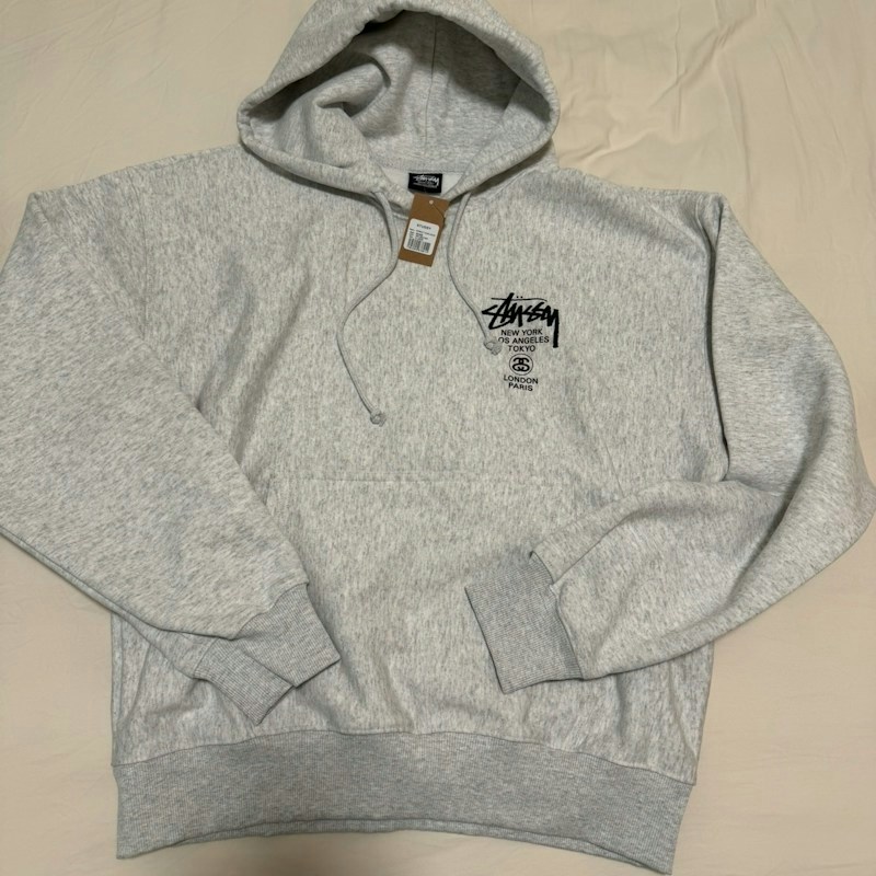 Stussy World Tour Hood Ash Heather