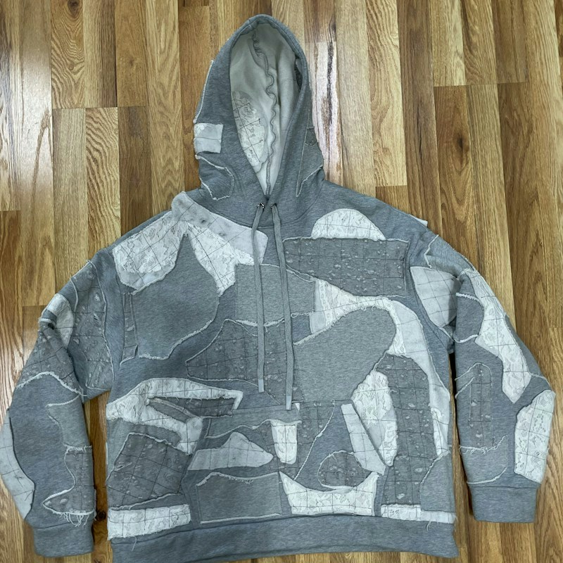 Who Decides War Patchwork Hoodie Grey