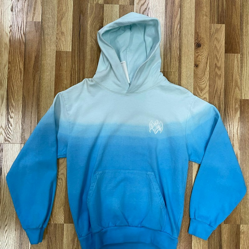 Blue Ombre Skull Hoodie