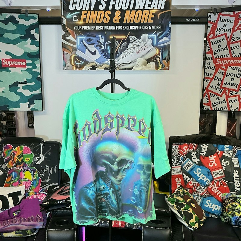Godspeed Man in the Mirror Graphic T-Shirt Teal