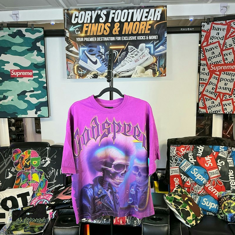Godspeed Man in the Mirror Graphic T-Shirt Purple