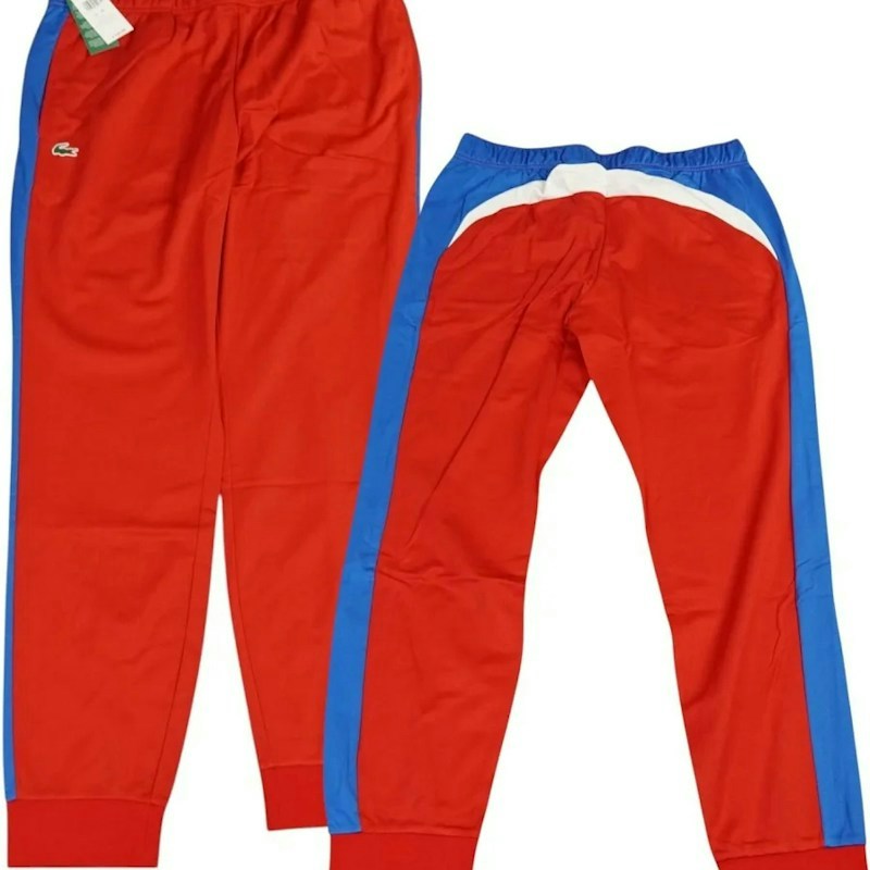 Lacoste Colorblock Track Pants Red Blue White