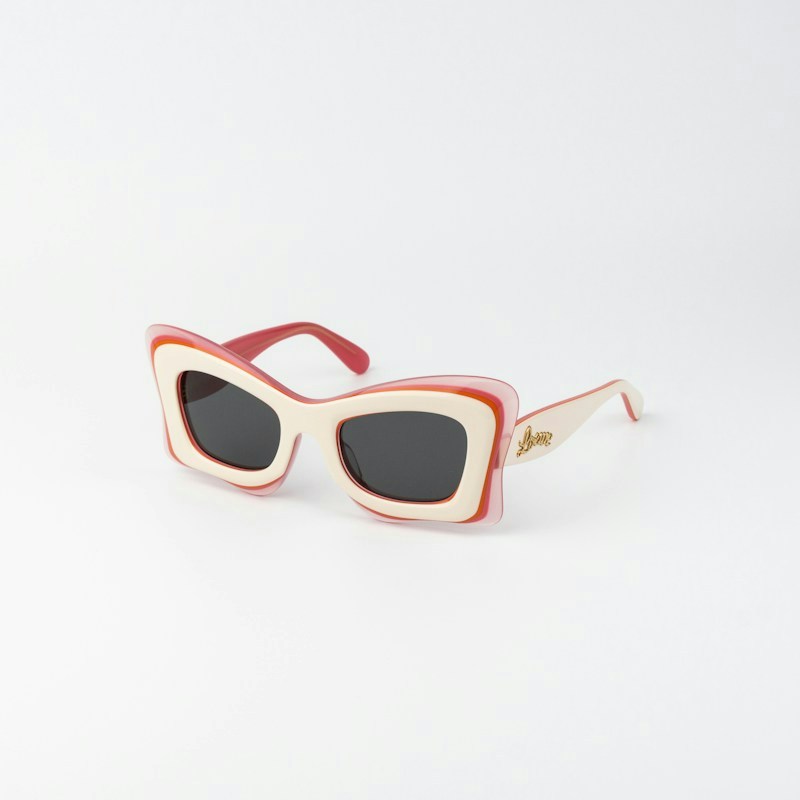 Loewe Cat Eye Sunglasses Ivory Pink Grey