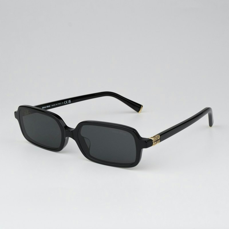 Miu MU11ZSF 16K5S0 REGARD Black Dark Grey Rectangle Unisex Sunglasses