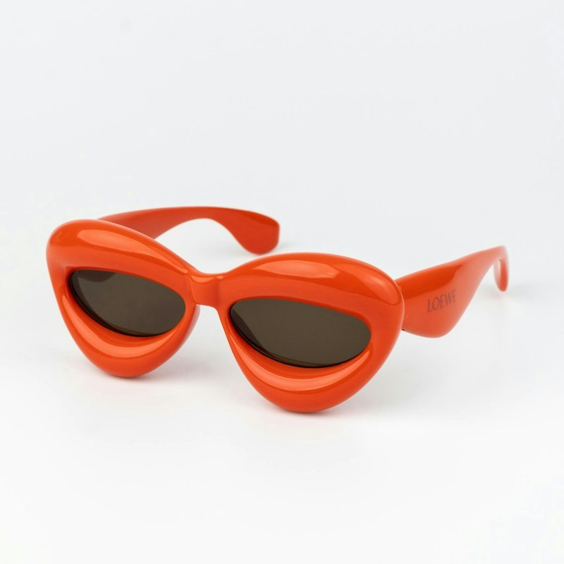 Loewe Inflated Cat Eye Sunglasses Orange Brown