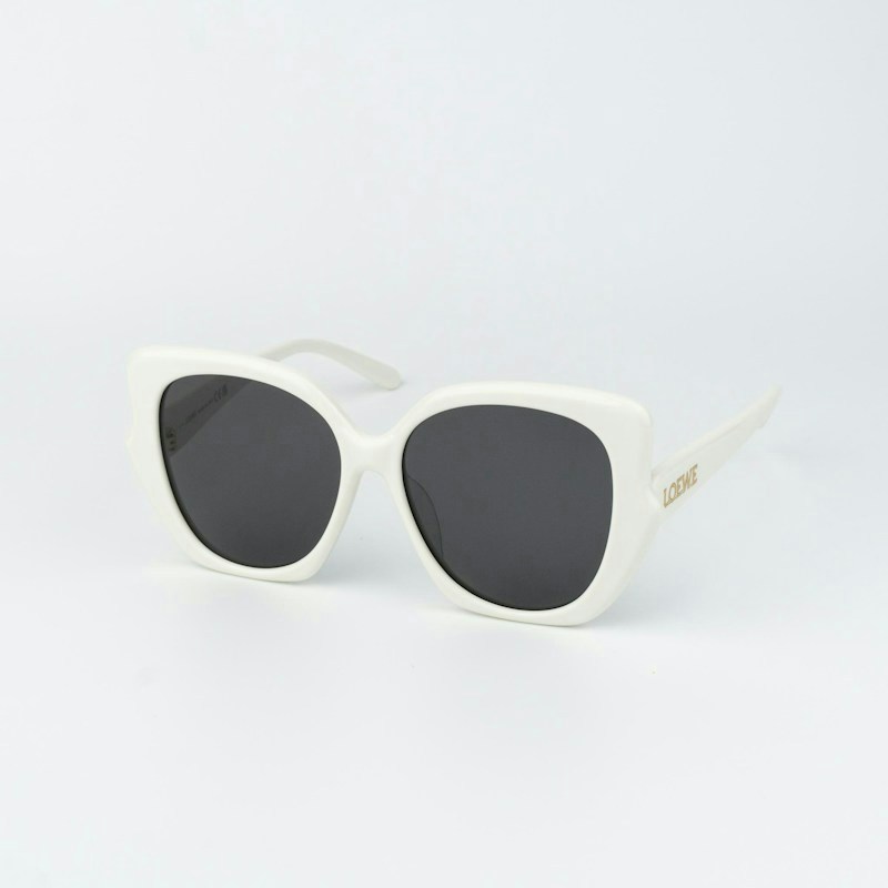 Loewe Inflated Women Sunglasses Ivory Smoke Butterfly LW40133F 25A