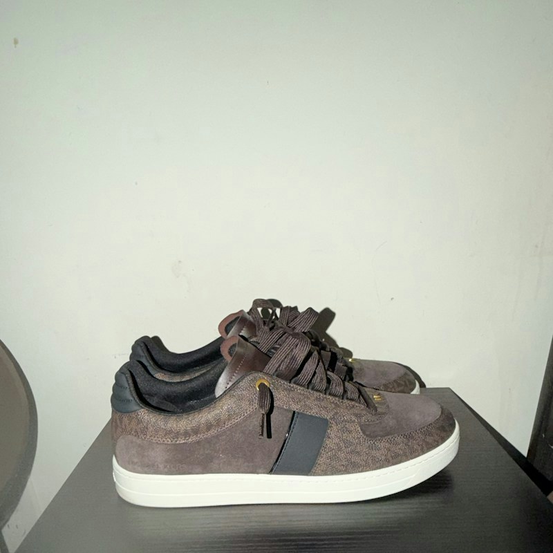 Michael Kors Brady Mixed-Media Sneaker Chocolate Combo