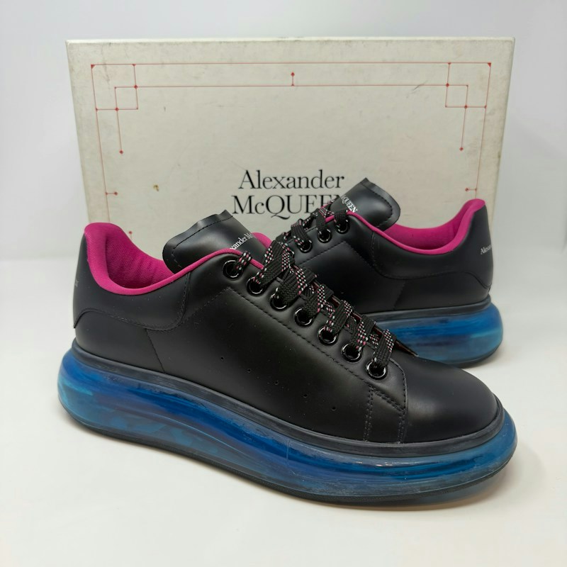 Alexander McQueen Oversized Clear Sole Sneaker Black/Blue