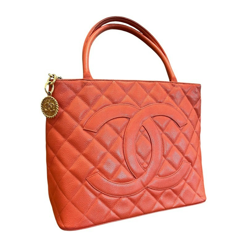 Chanel Medallion Tote Caviar Orange