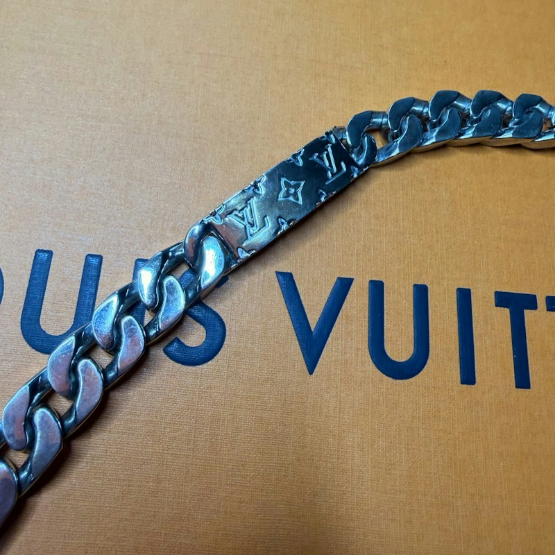 Louis Vuitton Monogram Chain Bracelet Silver