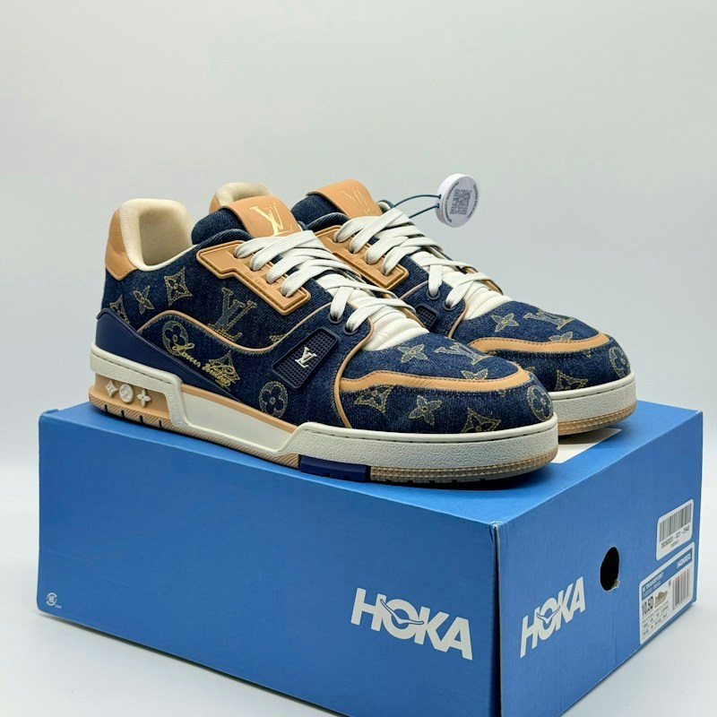 Louis Vuitton Trainer Sneaker Monogram Denim Blue