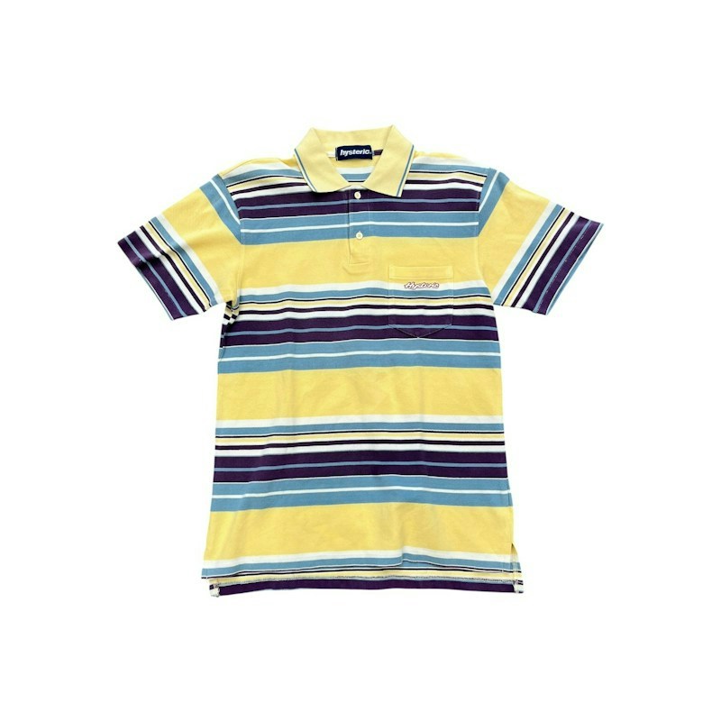 Hysteric Glamour Striped Polo Shirt Yellow