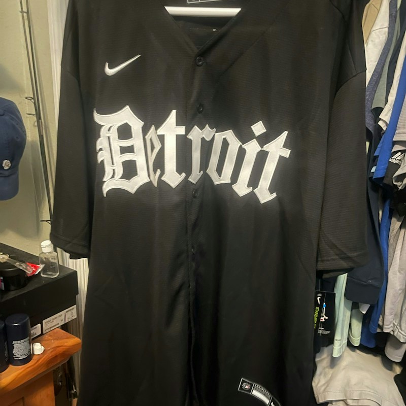 Nike Detroit Tigers McGonigle 7 Baseball Jersey Black