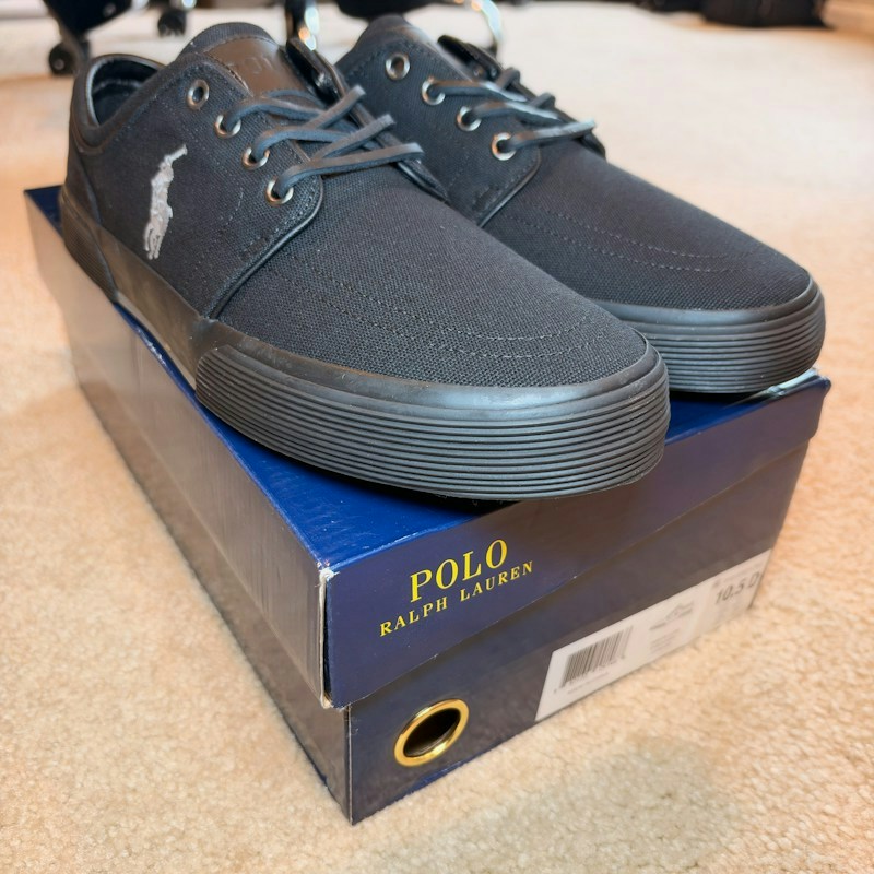 Polo Ralph Lauren Faxon Low Canvas Black Grey