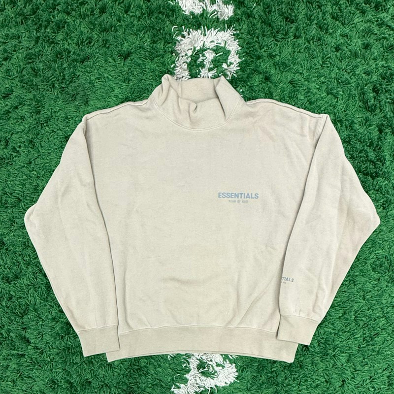 Fear of God Essentials Mock Neck Sweatshirt Tan