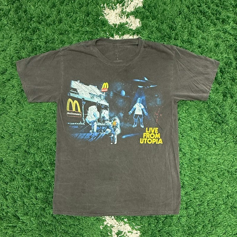 Cactus Jack x McDonald's Live From Utopia T-Shirt Black