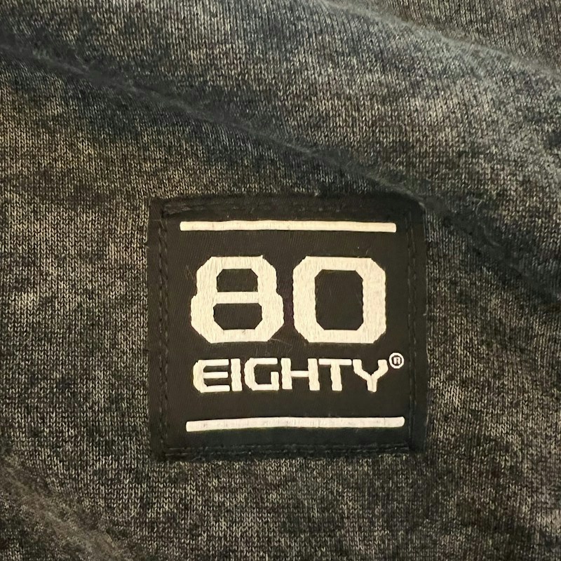 80 Eighty Acid Wash Hooded Sweatshirt Black