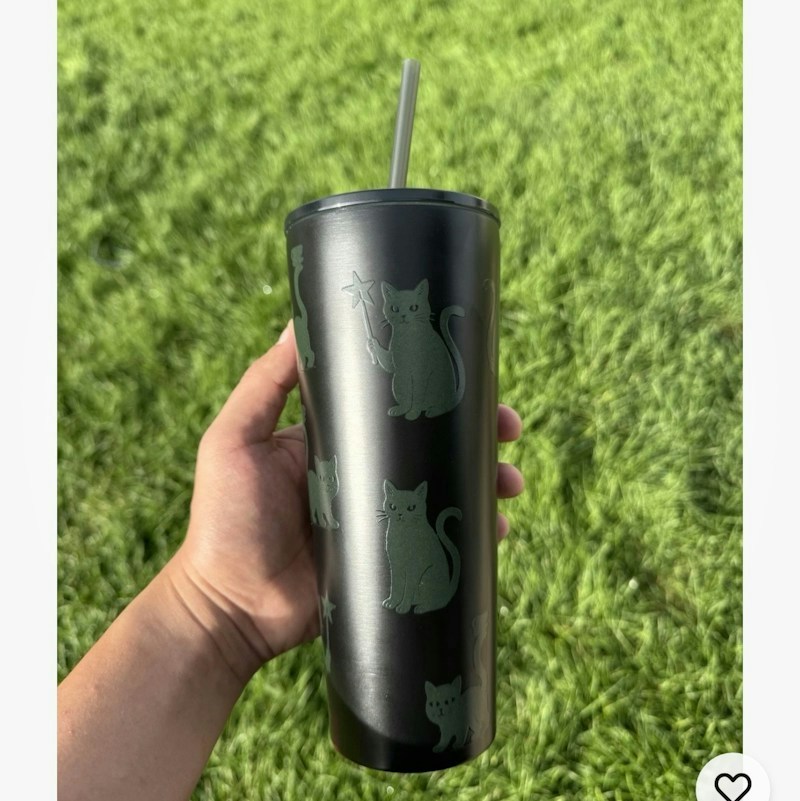 Starbucks Cold Cup Halloween Black Cat