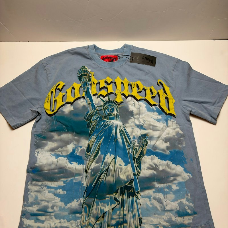 Godspeed Liberty Graphic T-Shirt Blue