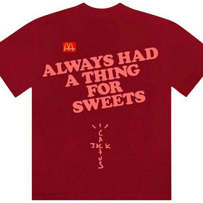 Cactus Jack by Travis Scott x McDonald's Apple Pie T-Shirt 'Cardinal'