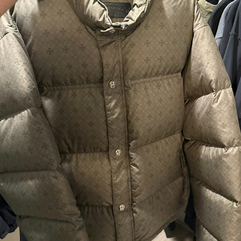 Chrome Hearts Monogram Puffer Jacket Brown