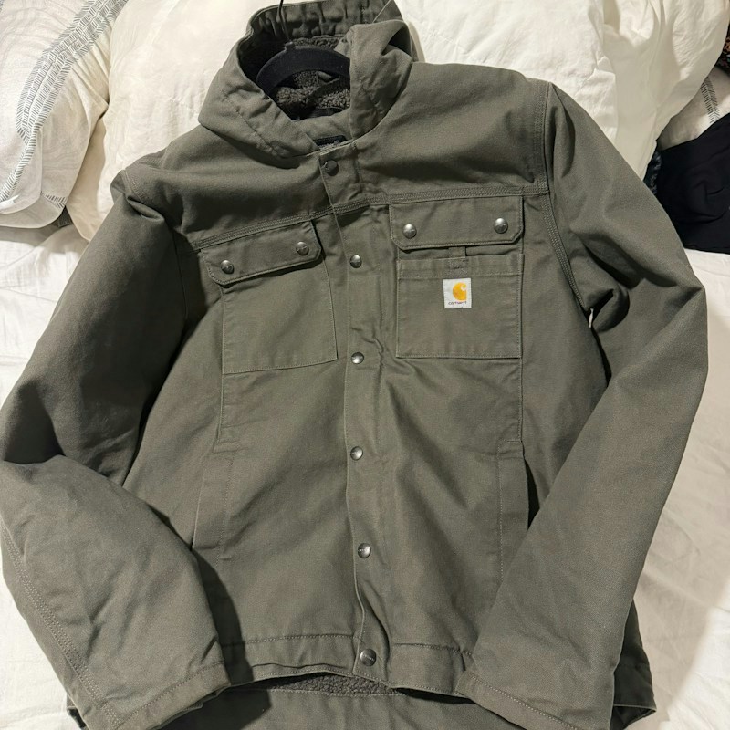 Carhartt Washed Duck Barlett Hooded Jacket Green