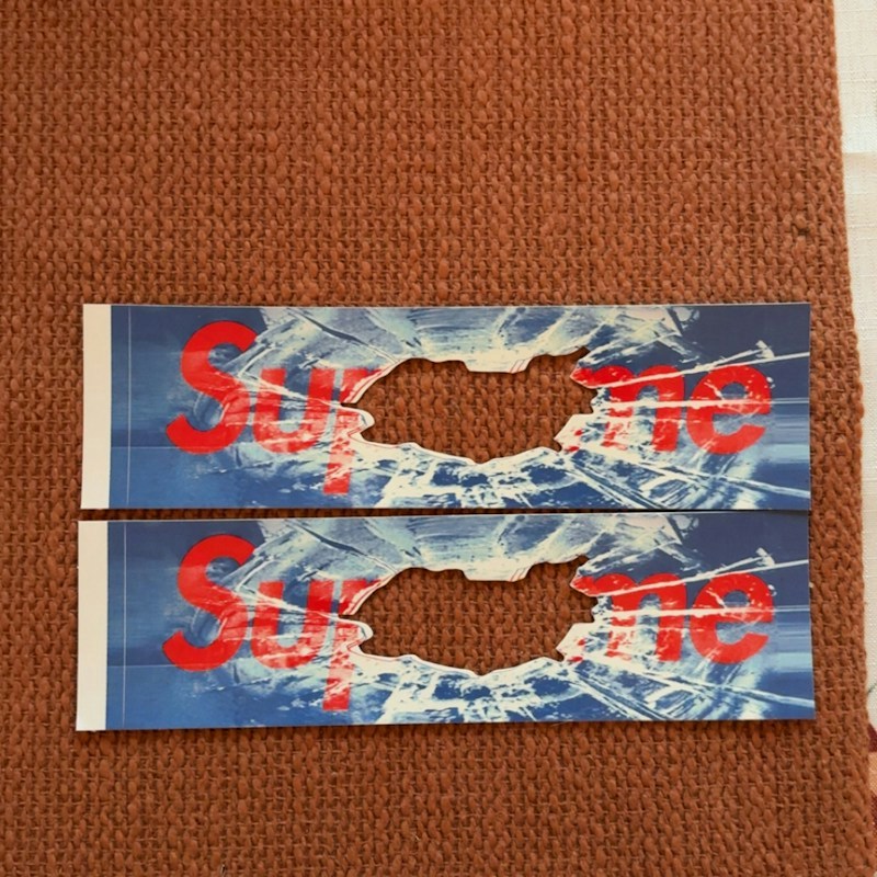 Supreme Art Dealer Shattered Glass Box Logo Stickers
