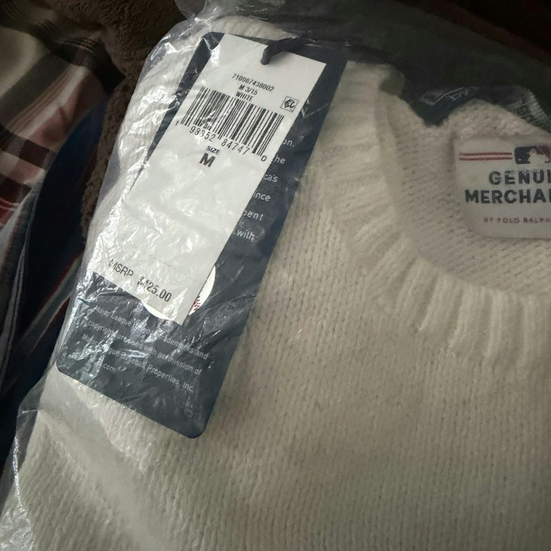 Polo Ralph Lauren MLB New York Yankees Bear Sweater White