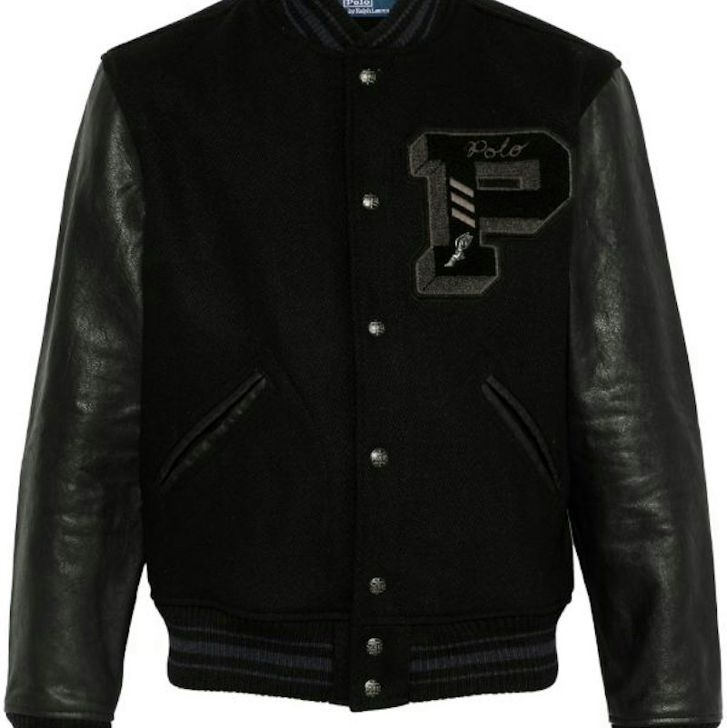 Polo Ralph Lauren Varsity Letterman Jacket Black