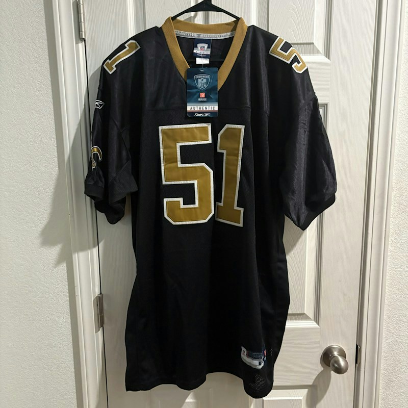 Reebok New Orleans Saints Jonathan Vilma 51 Jersey Black