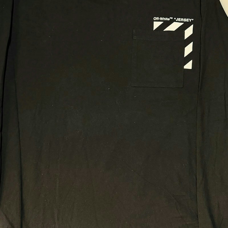 Off-White Jersey Long Sleeve T-Shirt Black