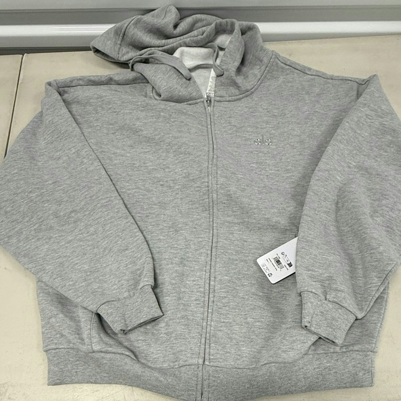 Alo Yoga Accolade Full Zip Hoodie Heather Grey