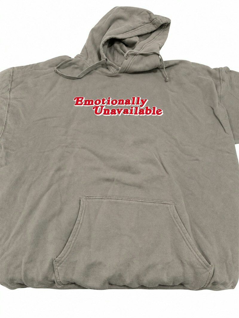 Emotionally Unavailable Hoodie Brown