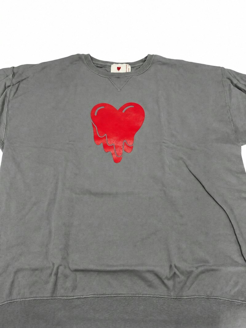 Emotionally Unavailable Heart Sweatshirt Grey