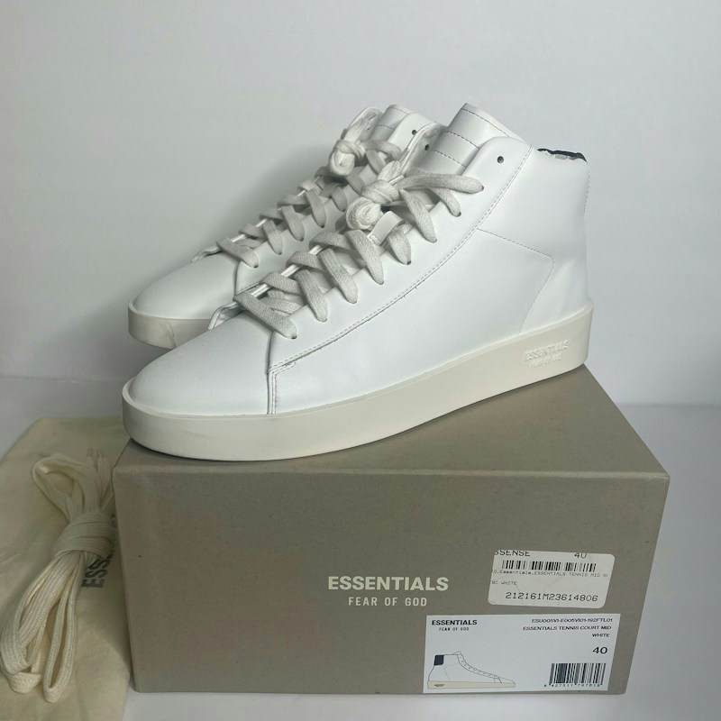 Fear of God Essentials Tennis Court Mid White