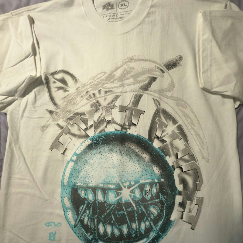 Evil Vice Graphic White T-Shirt