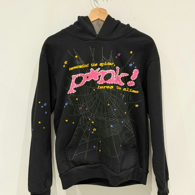 Sp5der P*NK Hoodie Black