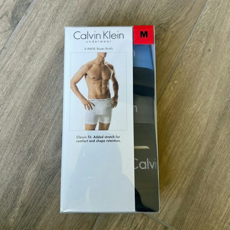 Calvin Klein 3-Pack Boxer Briefs Black/Blue/Grey