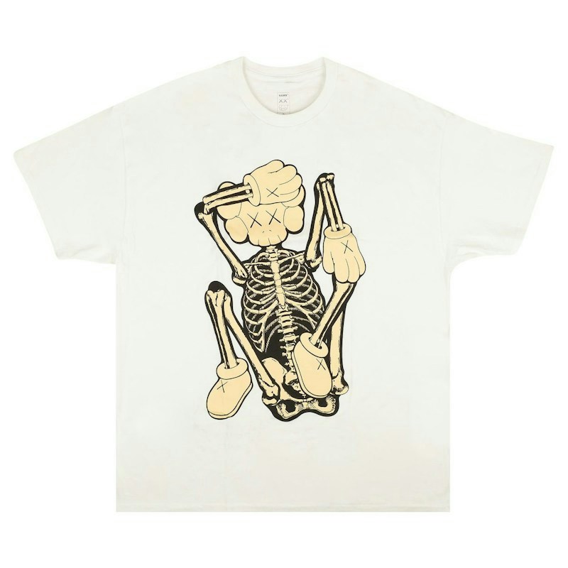 KAWS Skeleton New Fiction Bone T-Shirt White